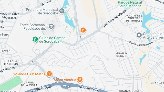 Mapa do bairro Residencial Villazul, Sorocaba - SP