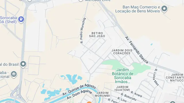 Mapa do bairro Retiro São João, Sorocaba - SP