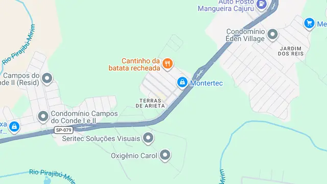 Mapa do bairro Terras de Arieta, Sorocaba - SP