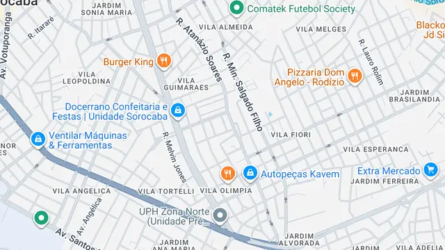 Mapa do bairro Vila Acácia Marina, Sorocaba - SP