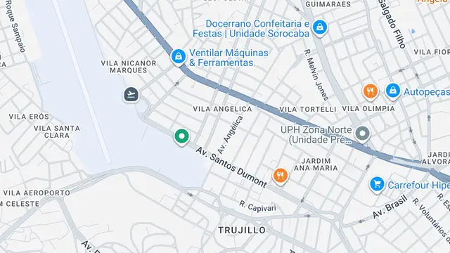 Mapa do bairro Vila Angélica, Sorocaba - SP