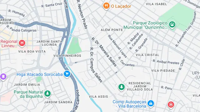 Mapa do bairro Vila Assis, Sorocaba - SP