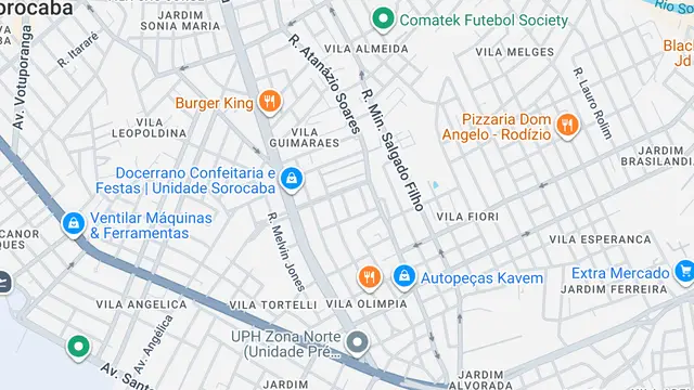 Mapa do bairro Vila Cássia Maria, Sorocaba - SP
