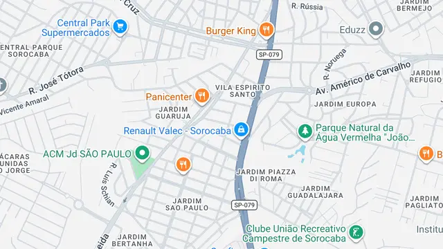 Mapa do bairro Vila Espírito Santo, Sorocaba - SP