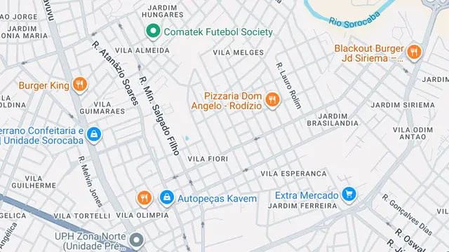 Mapa do bairro Vila Fiori, Sorocaba - SP