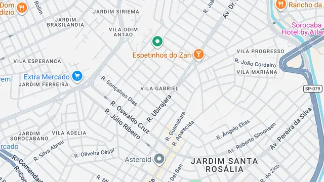 Mapa do bairro Vila Gabriel, Sorocaba - SP