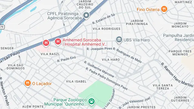 Mapa do bairro Vila Haro, Sorocaba - SP