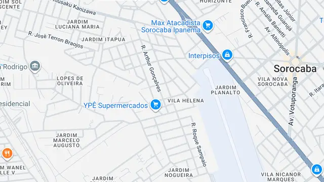 Mapa do bairro Vila Helena, Sorocaba - SP