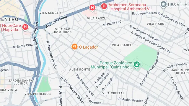 Mapa do bairro Vila Hortência, Sorocaba - SP