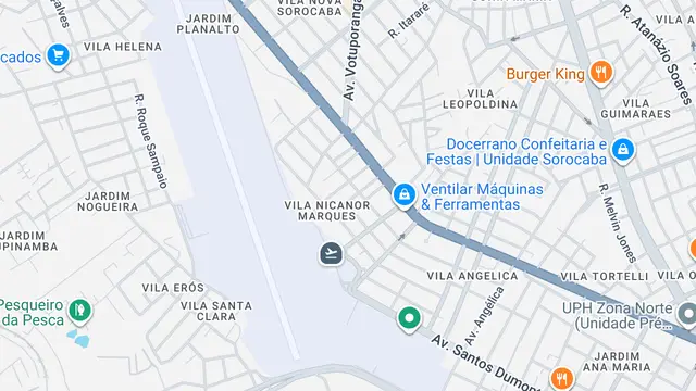 Mapa do bairro Vila Louzada, Sorocaba - SP