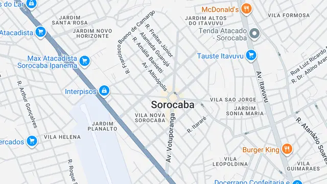 Mapa do bairro Vila Nova Sorocaba, Sorocaba - SP