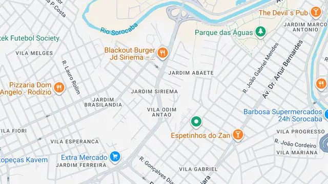Mapa do bairro Vila Odim Antão, Sorocaba - SP