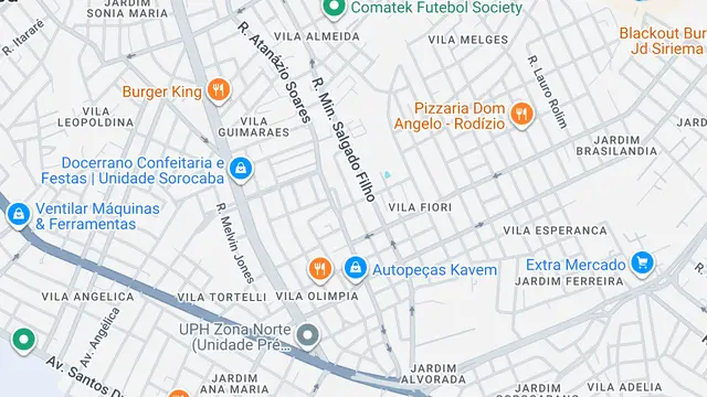 Mapa do bairro Vila Primavera, Sorocaba - SP