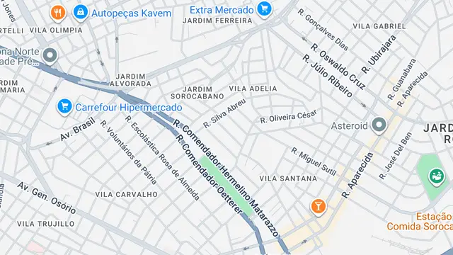 Mapa do bairro Vila Santa Rita, Sorocaba - SP