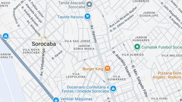 Mapa do bairro Vila São Jorge, Sorocaba - SP