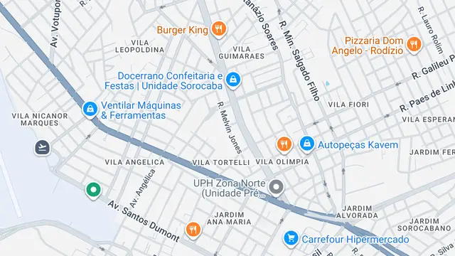Mapa do bairro Vila Tortelli, Sorocaba - SP