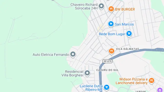 Mapa do bairro Village Cajuru, Sorocaba - SP