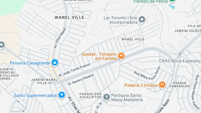 Mapa do bairro Wanel Ville, Sorocaba - SP