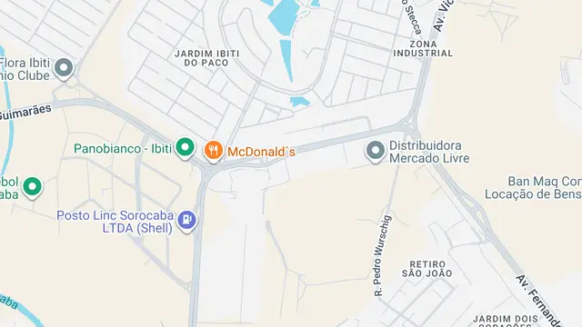 Mapa do bairro Zona Industrial, Sorocaba - SP